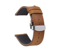 BBPLWEEA YingYou Cinturino For Orologio Retrò In Vera Pelle 18mm 19mm 20mm 21mm 22mm 24mm Crazy Horse Cinturino For Orologio Da Polso Da Donna E Uomo(Brown,20mm)
