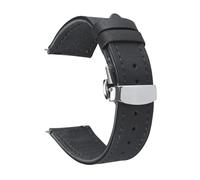 BBPLWEEA YingYou Cinturino For Orologio Retrò In Vera Pelle 18mm 19mm 20mm 21mm 22mm 24mm Crazy Horse Cinturino For Orologio Da Polso Da Donna E Uomo(Black,19mm)