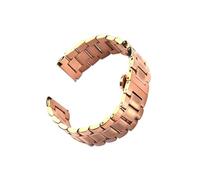 BBPLWEEA YingYou Cinturino In Acciaio Inossidabile A Doppio Scopo Con Gomito Piatto 12 14 16 18 19 20 21 22 23 24 Mm Con Chiusura A Farfalla A Doppia Pressione + Strumenti(Rose Gold,21mm)