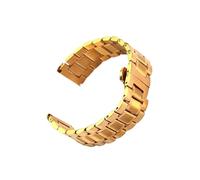 BBPLWEEA YingYou Cinturino In Acciaio Inossidabile A Doppio Scopo Con Gomito Piatto 12 14 16 18 19 20 21 22 23 24 Mm Con Chiusura A Farfalla A Doppia Pressione + Strumenti(Gold,16mm)