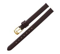 BBPLWEEA YingYou Cinturino in Pelle di Vacchetta Cinturino in Vera Pelle 8MM 10MM 18mm 20mm 22mm Cinturino Liscio Compatibile con Orologi DW Galaxy Watch Gear S3(Gold DarkBrown_18mm)