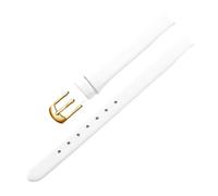 BBPLWEEA YingYou Cinturino in Pelle di Vacchetta Cinturino in Vera Pelle 8MM 10MM 18mm 20mm 22mm Cinturino Liscio Compatibile con Orologi DW Galaxy Watch Gear S3(Gold White_10mm)