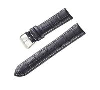 BBPLWEEA YingYou Cinturino In Vera Pelle Di Mucca 18mm 20mm 22mm 24mm Orologio Da Uomo D'affari In Bambù Retrò Top Cinturino In Pelle Di Vacchetta(Black white,24mm)