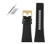 BBPLWEEA YingYou Compatibile con Diesel/Police Watchands Polsino da uomo GRANDE GRANDE BANDS 2 6mm 28mm 30mm 32mm Cinturino in pelle nera in pelle genuina marrone(Black RG,32mm)