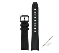 BBPLWEEA YingYou Compatibile con Swatch X Omega Joint MoonSwatch 20mm Cinturino a sgancio rapido for uomo e donna con estremità curva in silicone e cinturino for orologio(Black black 02)