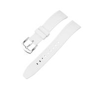 BBPLWEEA YingYou Gruppo di orologio in gomma fluoro di qualità 18mm 20mm 22mm 24mm Sport Watchband Nero Green Braccialetto con barretta a molla a sgancio rapido(WHITE,18mm black buckle)