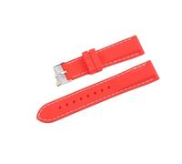 BBPLWEEA YingYou Guarda Band 18mm 20mm 22mm 24mm in silicone Sport di gomma in silicone adatto for Zwart Bay Khaki Braccialetto da donna Bracciale da donna con cinturino da donna(Red-Silver,20mm)