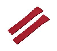 BBPLWEEA YingYou New FKM Watch Strap With Quick-release Butterfly Gold Buckle. Compatible With 16mm, 18mm, 19mm, 20mm, 21mm, And 22mm CTS Rubber Watch Strap Cutting Sizes.(Red No Buckle,19mmx16mm)