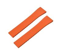 BBPLWEEA YingYou New FKM Watch Strap With Quick-release Butterfly Gold Buckle. Compatible With 16mm, 18mm, 19mm, 20mm, 21mm, And 22mm CTS Rubber Watch Strap Cutting Sizes.(Orange No Buckle,16mmx14mm)