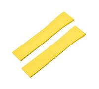 BBPLWEEA YingYou New FKM Watch Strap With Quick-release Butterfly Gold Buckle. Compatible With 16mm, 18mm, 19mm, 20mm, 21mm, And 22mm CTS Rubber Watch Strap Cutting Sizes.(Yellow No Buckle,20mmx16mm)