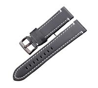 BBPLWEEA YingYou Vintage Vintage Genuine Pelle Cinturino 7 Colori Cintura 18mm 20mm 22mm 24mm Donne Uomo GIOCO GIOCO GUARDA Band Strap Accessori(Blue Black Clasp,24mm)