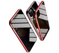 BBPM Custodia a doppio lato anti-peep per iPhone 15 Pro Max/15 Pro/15 Plus/15 Plus/15 con protezione per lo schermo integrata in vetro temperato su entrambi i lati, protezione completa in metallo