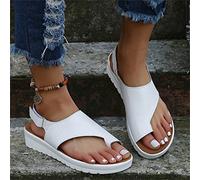 BBPM Sandali da Donna ortopedici per Alluce valgo con Zeppa Infradito da Donna comode con correzione dell'alluce Pantofole Casual Open Toe con correttore di borsite,Bianca,EU36/US5