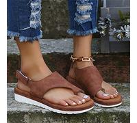 BBPM Sandali da Donna ortopedici per Alluce valgo con Zeppa Infradito da Donna comode con correzione dell'alluce Pantofole Casual Open Toe con correttore di borsite,Marrone,EU38/US7