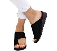 BBPM Sandali Donna Estivi Punta a Clip Donna Infradito Piattaforma Ortopedici con correttore di Alluce valgo Scarpe Ciabatte Estate Open Toe da Spiaggia Leggere Antiscivolo,Nero,EU38/US7