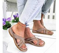 BBPM Sandali per correzione dell'alluce valgo da Donna Infradito per Donna Sandali per Supporto dell'Arco Comode Pantofole estive,Ottone,EU38/US7