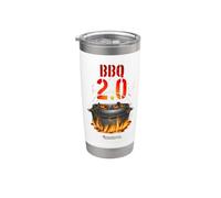 BBQ 2.0 Dichiarazione divertente e Dopf nel fuoco Bicchiere termico in acciaio inox doppia parete