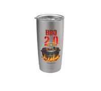 BBQ 2.0 Dichiarazione divertente e Dopf nel fuoco Bicchiere termico in acciaio inox doppia parete