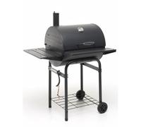 BBQ Barbecue a Carbonella con Affumicatore Coperchio Griglia Barile a Carbone
