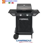 BBQ Barbecue Gas Roccia Pietra Lavica CAMPINGAZ 2 Bruciatori + Fornello Laterale