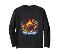 BBQ Barbecue Master Grill Outdoor Fest Regalo Carne Arrosto Cuoco Maglia a Manica