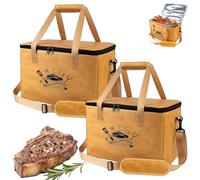 BBQ Blanket for Resting Meat, Reusable Insulated Large Capacity for Briskets, Pork Shoulders, Turkeys, Barbecue Tool for Grill Enthusiasts to Keep Meat Warm & Tender During Cooking (2 Set)