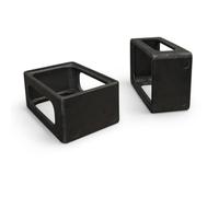 BBQ BLOCK - Supporti in Ghisa Regolabili per Piastre e Griglie per barbecue | Supporti versatili per cottura multilivello su brace, camino fuoco vivo. Ghisa smaltata protettiva per sistemi BBQ modulari.
