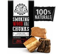 BBQ Chunk Melo - Apple - HARDCORE BARBECUE - Legno per Affumicatura e Affumicatore BBQ - Legna per Affumicare Carne su Barbecue - 100% Naturale 1,5kg