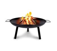 BBQ Collection Braciere da giardino - Braciere da giardino per estate e inverno - Braciere robusto e durevole - Braciere con due mani - 60 x 29 cm - Acciaio - Nero