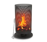 BBQ Collection Braciere esterno - con parascintille - incluso gancio - aspetto elegante e lussuoso - Ø 44,5 x 72,5 cm - acciaio - nero