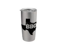BBQ Dentro Texas Mappa Texas BBQ Bicchiere termico in acciaio inox doppia parete