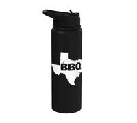 BBQ Dentro Texas Mappa Texas BBQ Stainless Steel Insulated Water Bottle