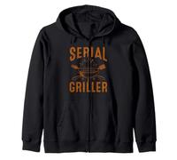 BBQ Divertente Serial Griller Maestro della Barbecue Felpa con Cappuccio