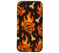 BBQ Drumstick Inferno Fire Cookout Meat Lover Style Custodia per iPhone SE (2020) / 7/8