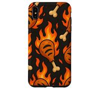 BBQ Drumstick Inferno Fire Cookout Meat Lover Style Custodia per iPhone XS Max