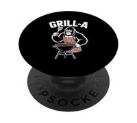 BBQ Gorilla Grill-A Funny Grill PopSockets PopGrip Adesivo