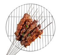 BBQ Grate - BBQ Grill Net | Stainless Steel Grill Grate | Stainless Steel Baking Tray | Barbecue Grilling Grate | Round Rack For Outdoor Beach Backyard Picnic Garden