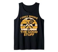 BBQ Grill I Only Smoke Good Stuff Barbecue papà Uomini Donne Bambino Canotta