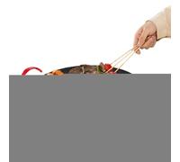 BBQ Grill Pan - 592G barbecue portatile, griglia coreana antiaderente, griglie barbecue in ghisa padella piatta piatta con manico in silicone | Panne rotonde a piastra, griglie coreane al coperto