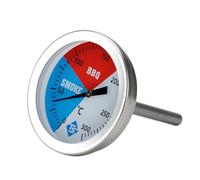 Bbq Grill Temperature Meter - Round Indicator Gauge, Smoker Steel Pit Thermometer, Clear Scale Display | Reliable Heat Tracking Solution For Barbecue Roasting Backyard Cooking