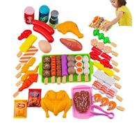 BBQ Grill Toy, Pretend Play BBQ Set, Interactive Kids Cooking Role Play Set For Kids Barbecue Camping Party Birthday Gift Summer Outdoor Backyard Kitchen Pretend Cooking Learning Toy Sets Educational