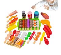BBQ Grill Toy, Pretend Play BBQ Set, Interactive Kids Cooking Role Play Set For Kids Barbecue Camping Party Birthday Gift Summer Outdoor Backyard Kitchen Pretend Cooking Learning Toy Sets Educational