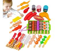 BBQ Grill Toy, Pretend Play BBQ Set, Interactive Kids Cooking Role Play Set For Kids Barbecue Camping Party Birthday Gift Summer Outdoor Backyard Kitchen Pretend Cooking Learning Toy Sets Educational