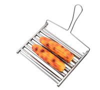 BBQ Hot Dog Griller - Rotating Sausage Grill Rack, Compact Rolling Cooking Cage, Heat Resistant Tool, Efficient Multi Turner, Easy Clean Accessory | Portable Kitchen Utensil For Picnic, Camping