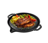 BBQ in fonte n fonte, casserole in fonte a fonte, Pan de chauffage antiadhésif, Assiette de grillade antiadhésive de 11 pouces pour utilisation à la maison et en plein air, plate-forme de barbec