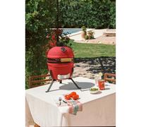 BBQ KAMADO - Barbecue Affumicatore In Ceramica Rosso