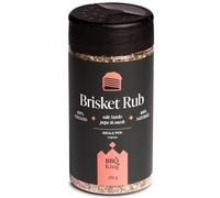 BBQ KING - Brisket Rub Confezione da 250 g, Dry Rub BBQ Iideale per Manzo, Ideale per Barbecue Texano, Set Spezie Cucina 100% Made in Italy, Miscela Tecnica per Lunga Cottura