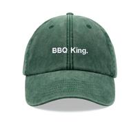 BBQ King Cappello Baseball Vintage Slavato Unisex Papà Giorno Griglia Divertente