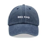 BBQ King Cappello Baseball Vintage Slavato Unisex Papà Giorno Griglia Divertente
