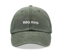 BBQ King Cappello Baseball Vintage Slavato Unisex Papà Giorno Griglia Divertente